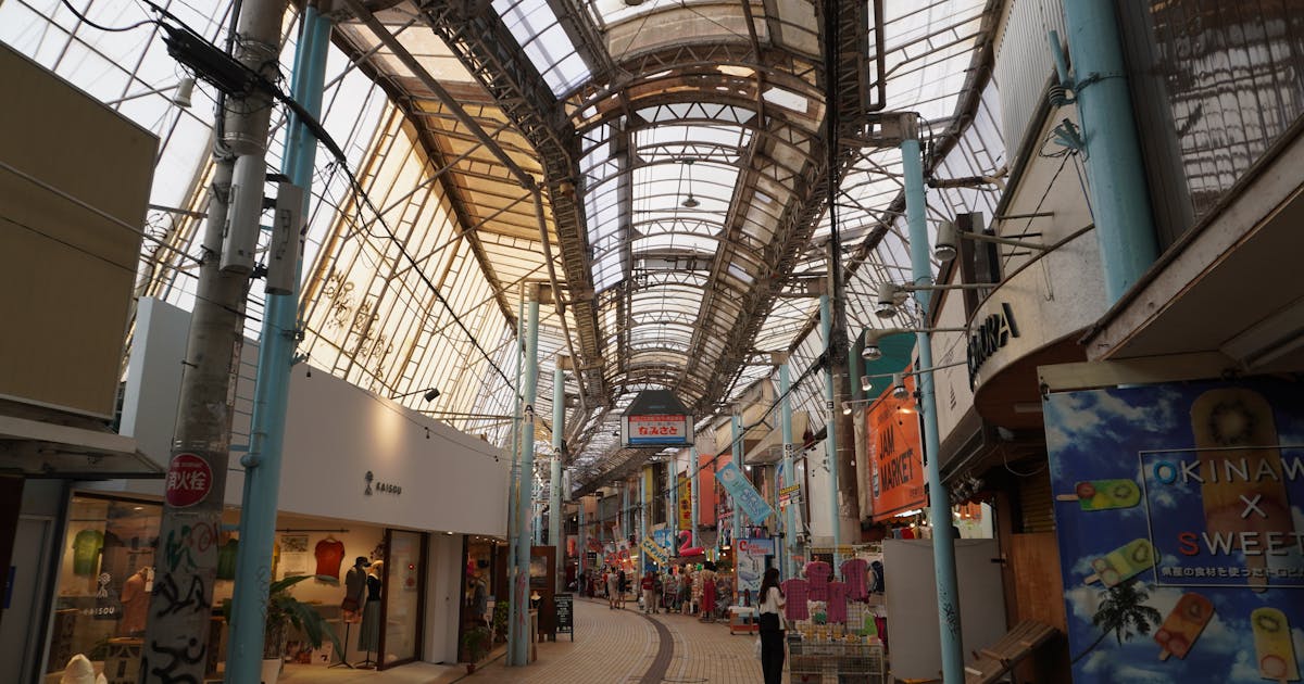 Heiwa Dori Shopping Street in Naha, Okinawa, Japan