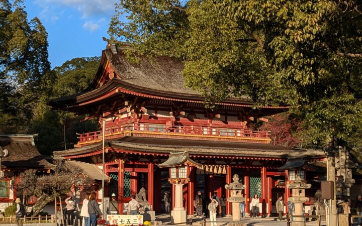 Vermilion gate of Dazaifu Tenmangu Shrine, Fukuoka