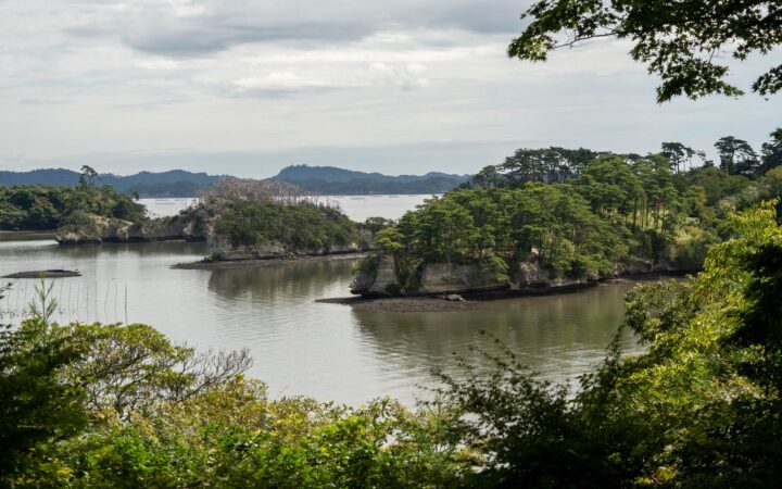 Pine-covered islets in Matsushima Bay, Miyagi