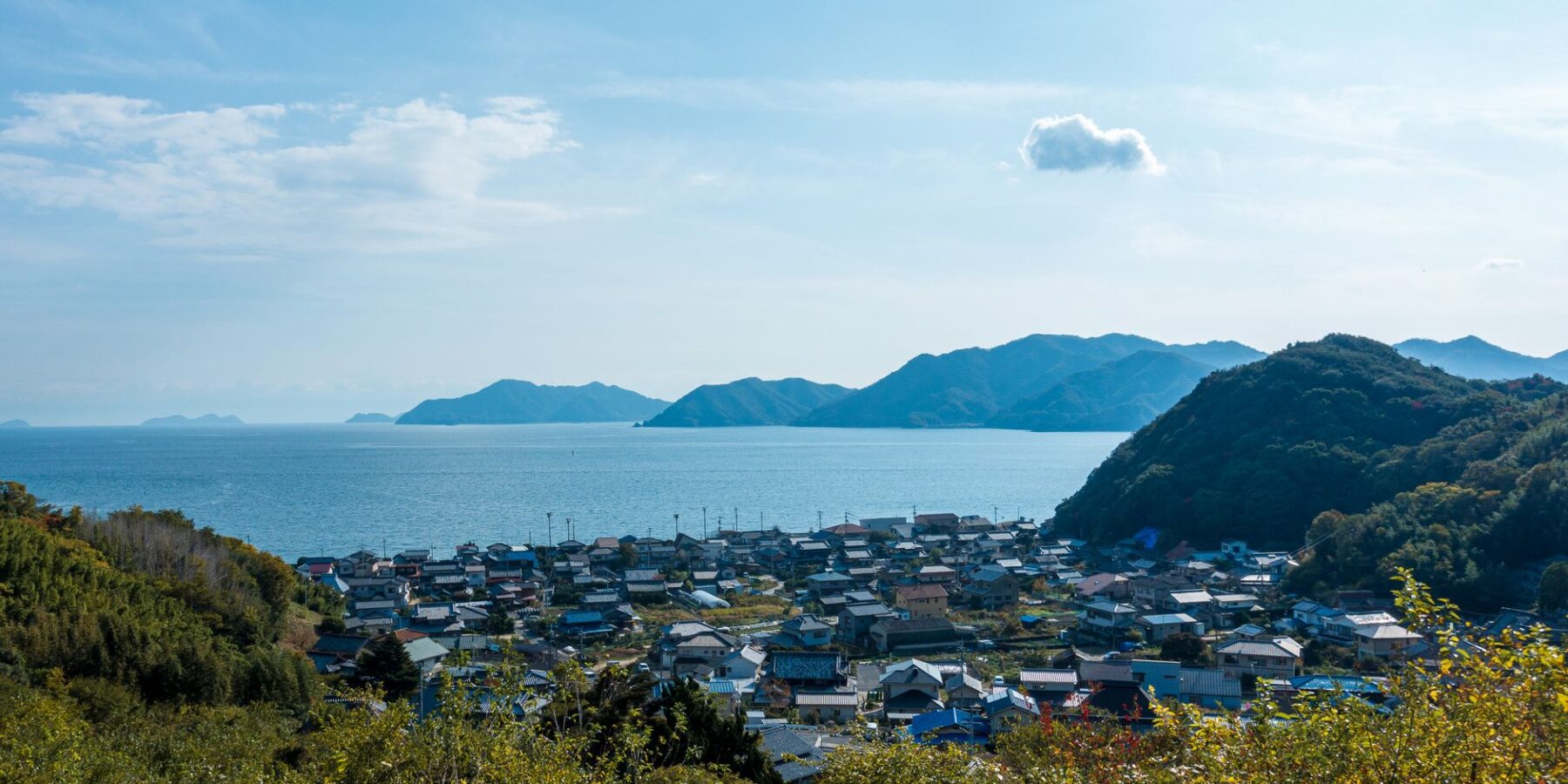 Seaside village overlooking the Seto Inland Sea in Onomichi, Hiroshima Prefecture